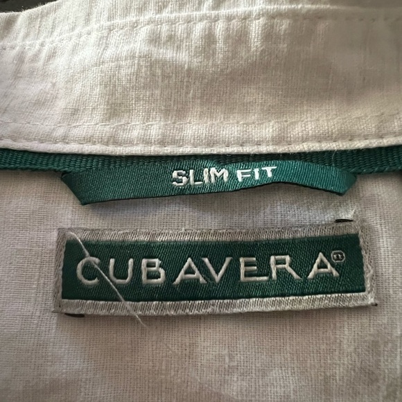 Cubavera Slim Fit XXL White Embroidered Shirt - Picture 2 of 3
